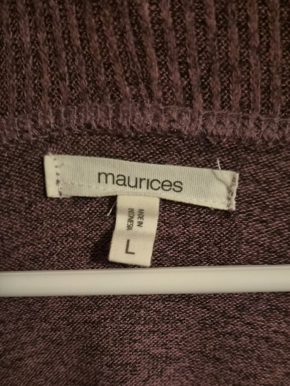 Maurices Dusty Lavender Open-Front Cardigan - Picture 2 of 4